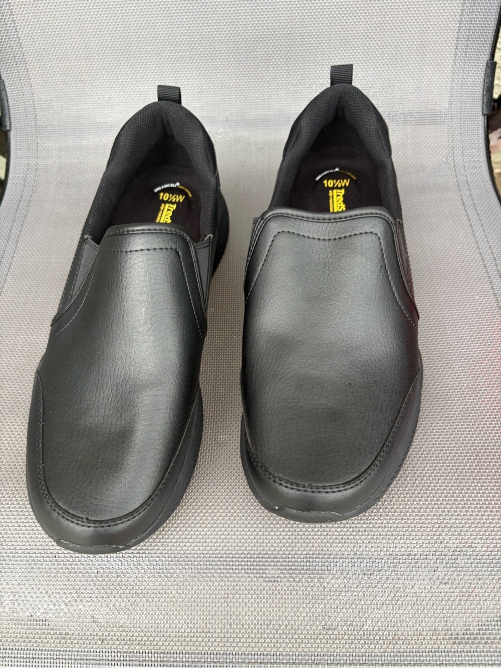 Men's Black TredSafe slip resistant Slip-On Comfort Work Shoes